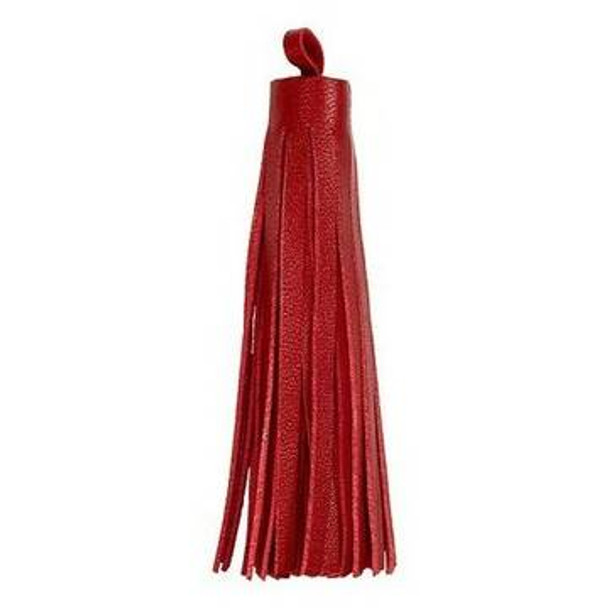 Leather Cord Large RED Nappa Leather Tassel