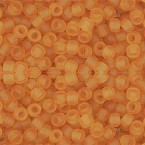 Toho ROUND 8/0 Seed Beads TRANSPARENT FROSTED DARK TOPAZ