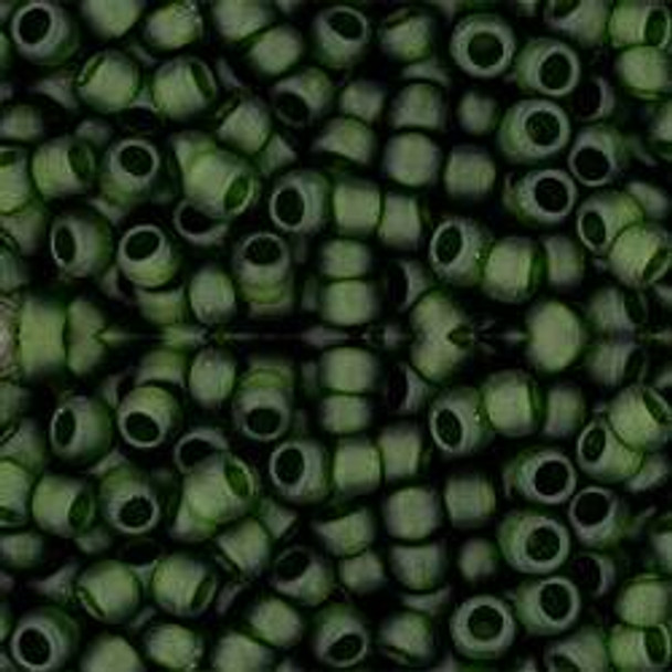Toho ROUND 8/0 Seed Beads TRANSPARENT FROSTED OLIVINE