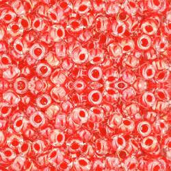 Toho ROUND 8/0 Seed Beads CRYSTAL TOMATO LINED