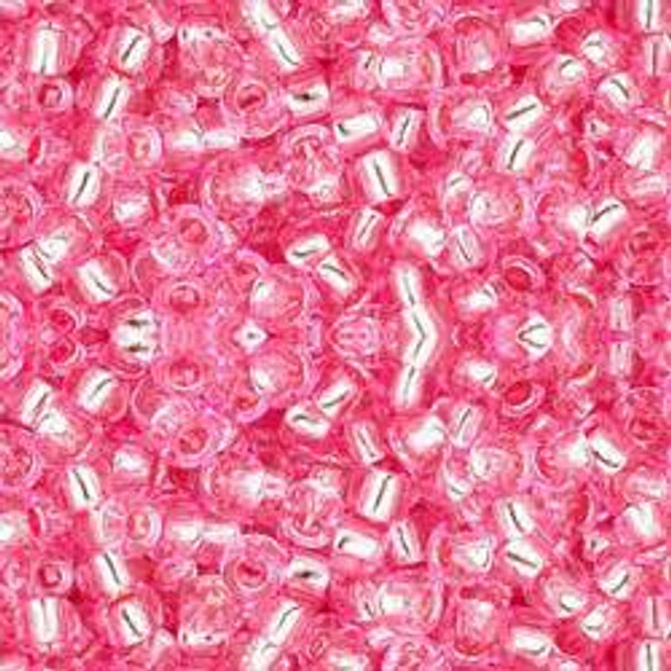 Toho ROUND 8/0 Seed Beads SILVER LINED PINK