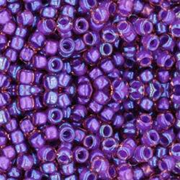 Toho ROUND 8/0 Seed Beads RAINBOW ROSALINE OPAQUE PURPLE LINED