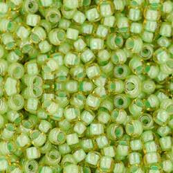 Toho ROUND 8/0 Seed Beads JONQUIL MINT JULEP LINED