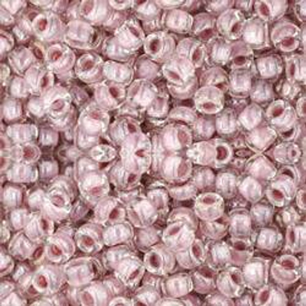 Toho ROUND 8/0 Seed Beads CRYSTAL LAVENDER LINED