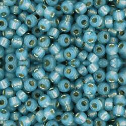 Toho ROUND 8/0 Seed Beads PERMAFINISH SILVER LINED MILKY MONTANA BLUE