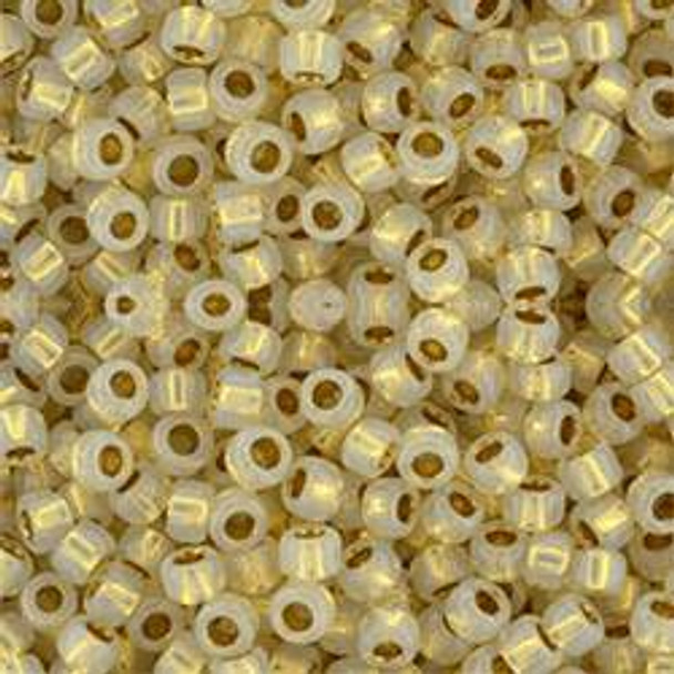 Toho ROUND 8/0 Seed Beads GOLD LINED OPAL CRYSTAL