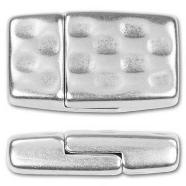 REGALIZ Checkerboard Magnetic Clasp Set Antique Silver Plated