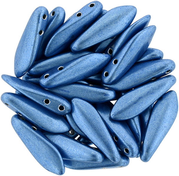 2-Hole Dagger Beads CzechMates SATURATED METALLIC LITTLE BOY BLUE
