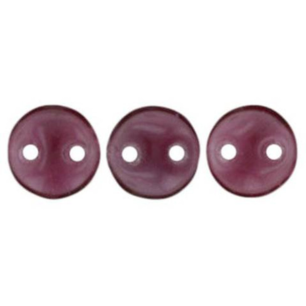 2-Hole Lentil Beads 6mm FUCHSIA