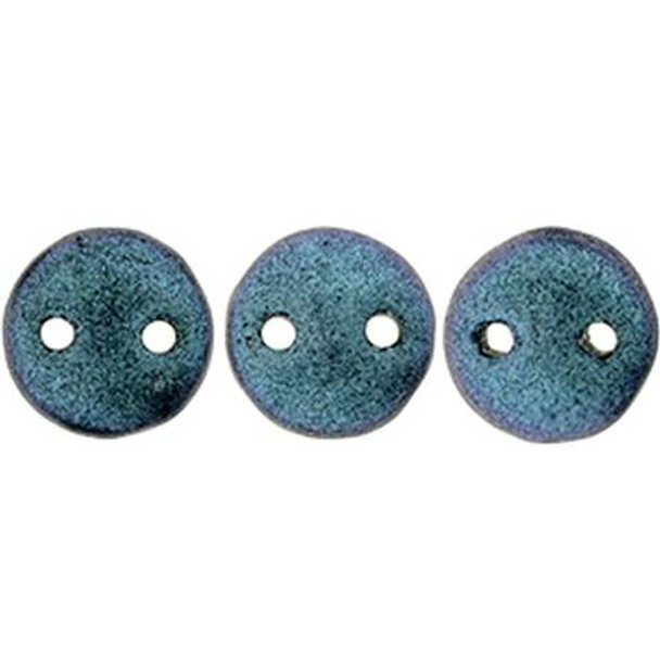 2-Hole Lentil Beads 6mm POLYCHROME INDIGO ORCHID