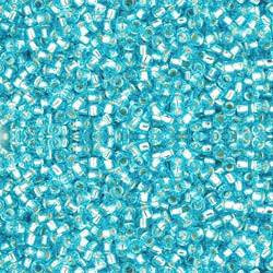 Toho ROUND 15/0 Seed Beads SILVER LINED AQUAMARINE