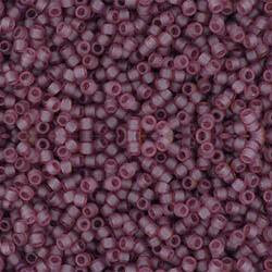 Toho ROUND 15/0 Seed Beads TRANSPARENT FROSTED MED AMETHYST