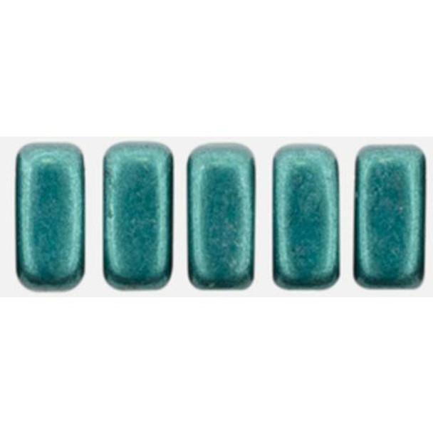 2-Hole Brick Beads 6x3mm CzechMates SATURATED METALLIC FOREST BIOME
