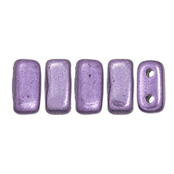 2-Hole Brick Beads CzechMates SATURATED METALLIC CROCUS PETAL