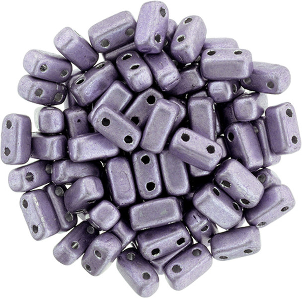 2-Hole Brick Beads 6x3mm CzechMates SATURATED METALLIC BALLET SLIPPER