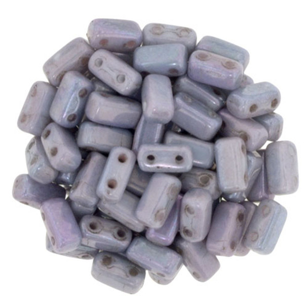 2-Hole Brick Beads 6x3mm CzechMates LUSTER OPAQUE AMETHYST