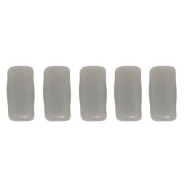 2-Hole Brick Beads CzechMates MATTE ASHEN GRAY