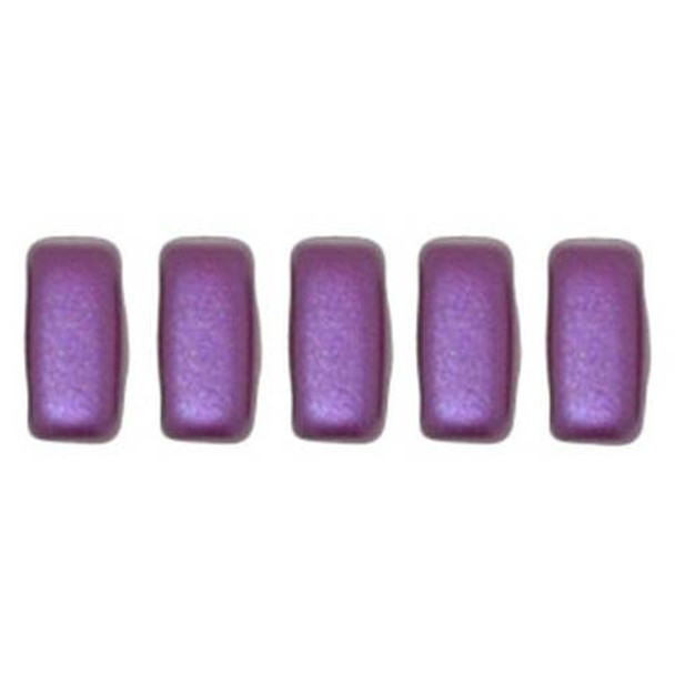 2-Hole Brick Beads CzechMates PEARL COAT PURPLE VELVET