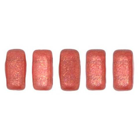 2-Hole Brick Beads CzechMates HALO CARDINAL