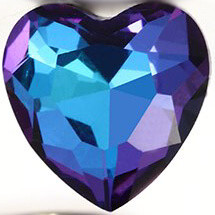 Krakovski Crystal Heart Fancy Stone 14mm BERMUDA BLUE