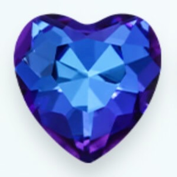 Krakovski Crystal Heart Fancy Stone 10mm BERMUDA BLUE
