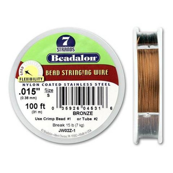 Beadalon 7 Bead Stringing Wire BRONZE