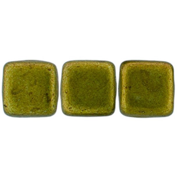 2-Hole TILE Beads 6mm SATURATED METALLIC MEADOWLARK