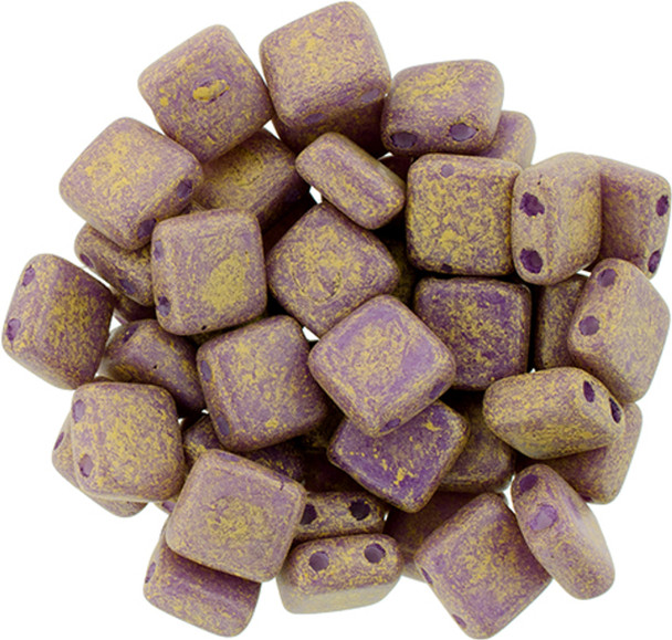 2-Hole TILE Beads 6mm CzechMates PACIFICA FIG