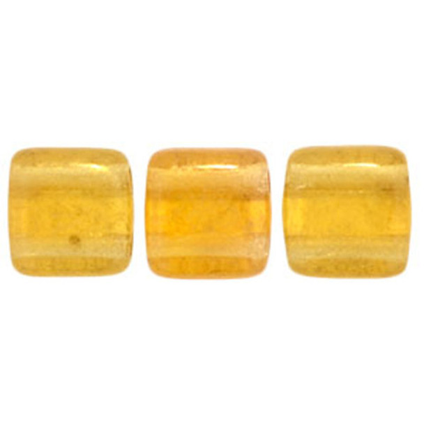 2-Hole TILE Beads 6mm LUSTER IRIS TOPAZ