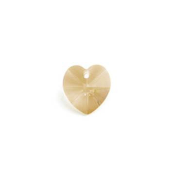 Preciosa Crystal Heart Pendant 10mm HONEY