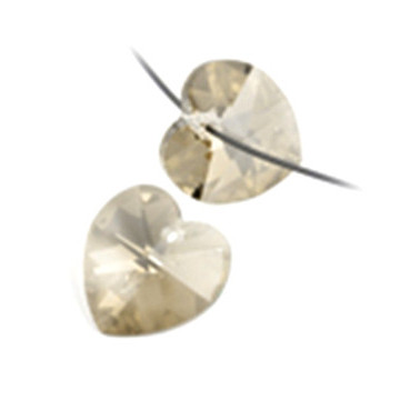 Preciosa Crystal Heart 10mm CLARITE HALFCOAT