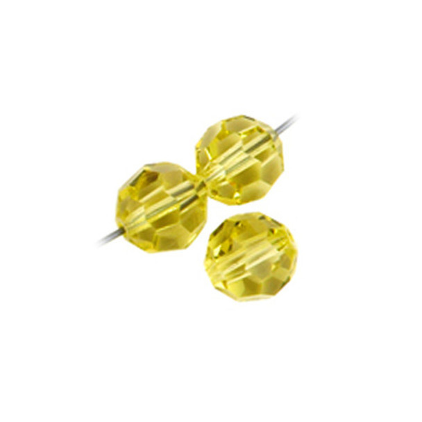 Preciosa Crystal Faceted Round 4mm JONQUIL