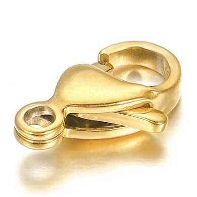 LOBSTER CLAW Clasp 9x5mm Gold Plated Stainless Steel