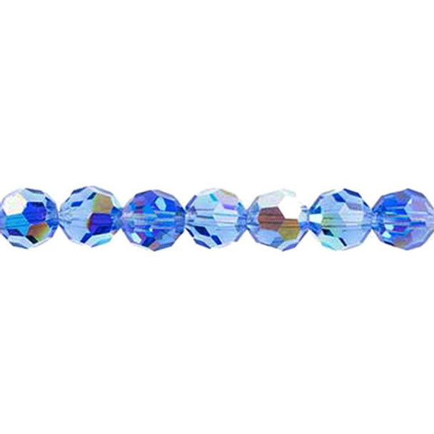 Preciosa Crystal Faceted Round Bead 5mm SAPPHIRE AB