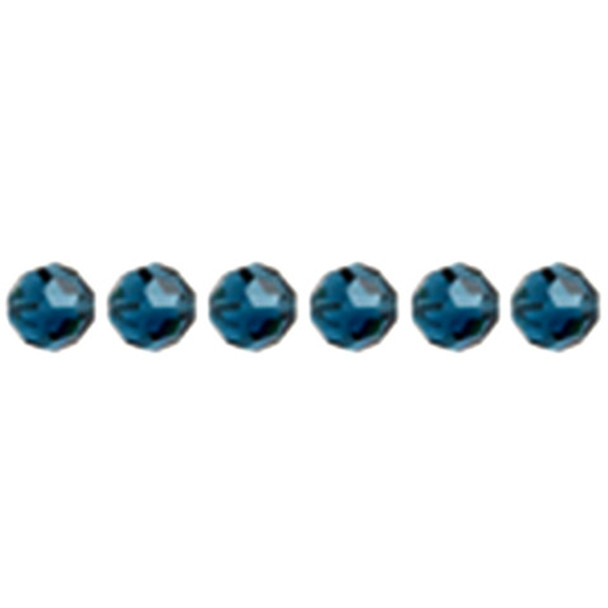 Preciosa Crystal Faceted Round Bead 5mm MONTANA