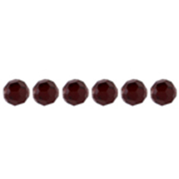 Preciosa Crystal Faceted Round Bead 5mm GARNET