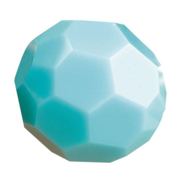 Preciosa Crystal Faceted Round Bead 6mm TURQUOISE opaque glass crystal beads