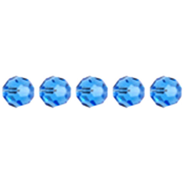 Preciosa Crystal Faceted Round Bead 6mm SAPPHIRE