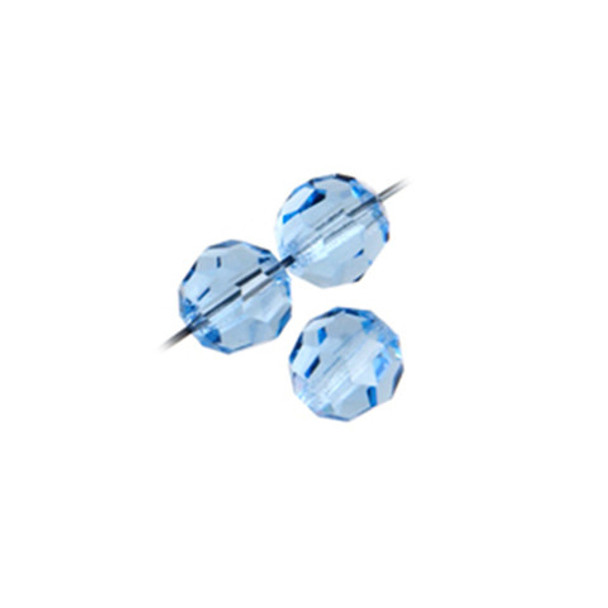 Preciosa Crystal Round Bead 6mm LIGHT SAPPHIRE