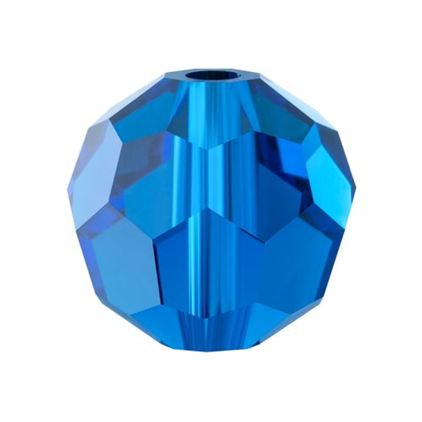 Preciosa Crystal Faceted Round Bead 6mm CAPRI BLUE bright blue crystal beads