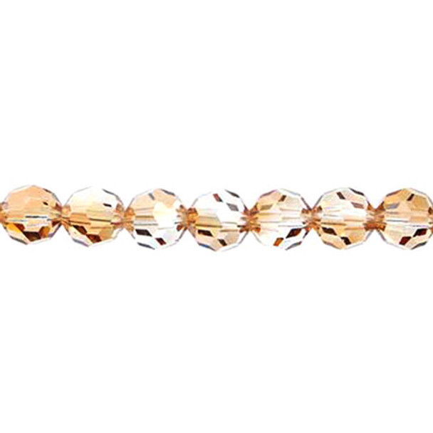 Preciosa Crystal Faceted Round Bead 6mm CELSIAN HALFCOAT