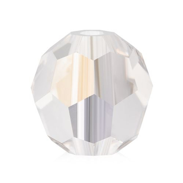 Preciosa Crystal Faceted Round Bead 6mm ARGENT FLARE subtle shine faceted bead