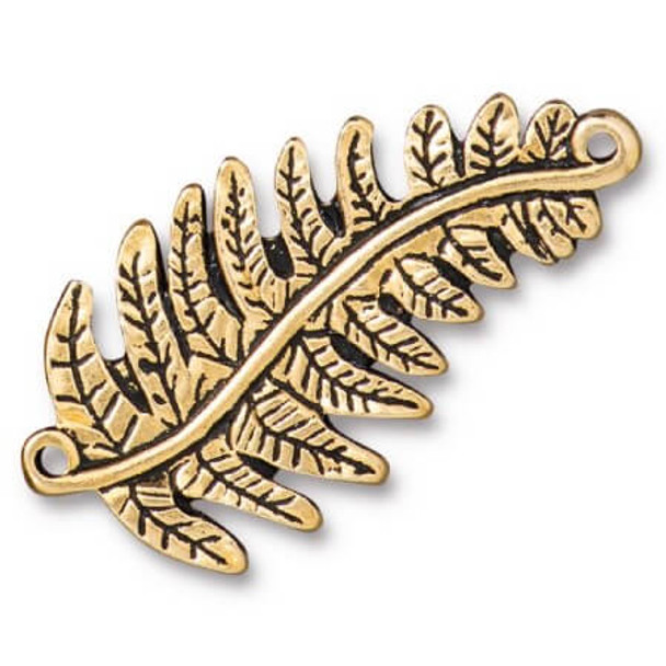 TierraCast LINK-Fern-Antiqued Gold Plated-Back