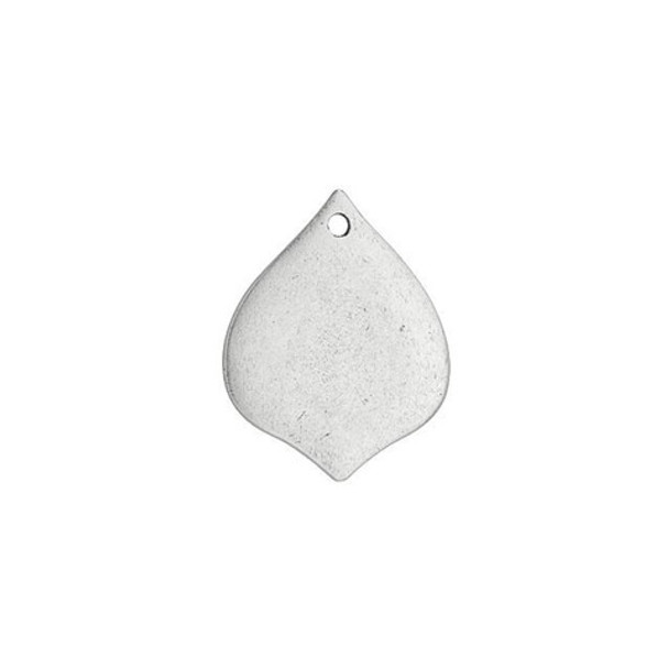 NUNN DESIGN Flat Tag Small Marrakesh Pendant Antique Silver Plated Pewter