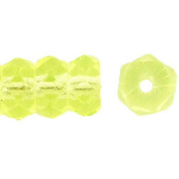 Rondelle 6x3mm Czech Glass Beads JONQUIL