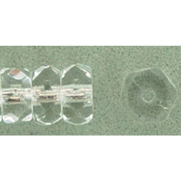 Rondelle 6x3mm Czech Glass Beads CRYSTAL