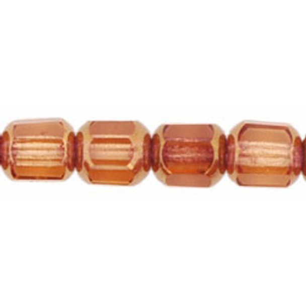 Cathedral Cut Octagonal 6mm Czech Glass Beads BRONZE ROSALINE