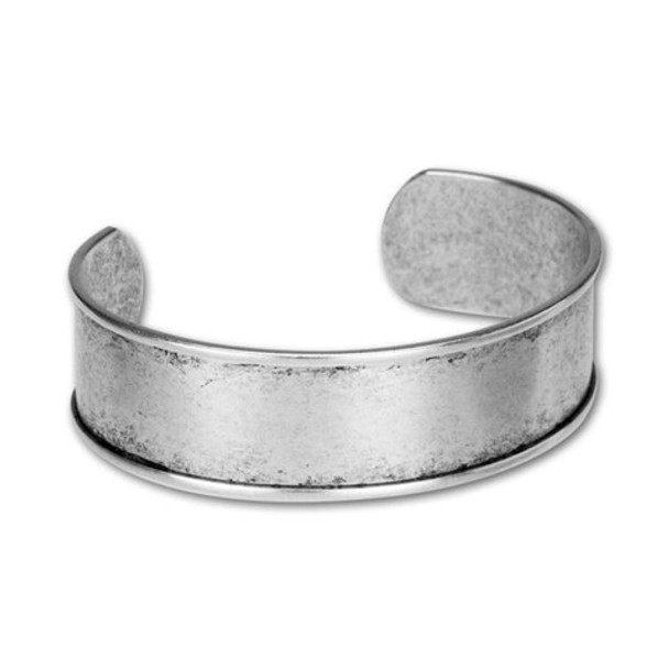 NUNN DESIGN Cuff Bracelet Antique Silver Plated Pewter