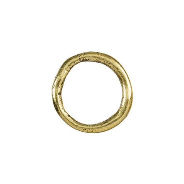 NUNN DESIGN Large Organic Hoop Antique Gold Plated Brass