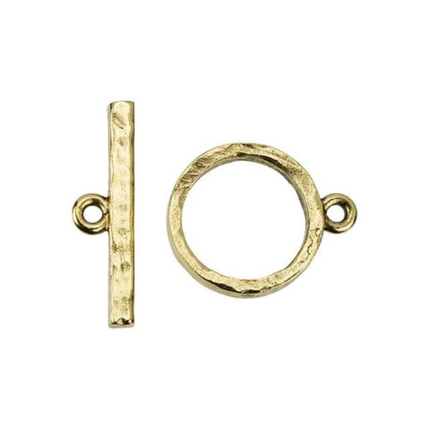 NUNN DESIGN Contemporary Toggle Clasp Set Gold Plated Pewter